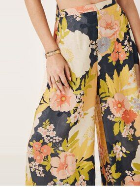 Spell & The Gypsy Collective Tyler Wide Leg Pants Charcoal Medium NWOT Rare